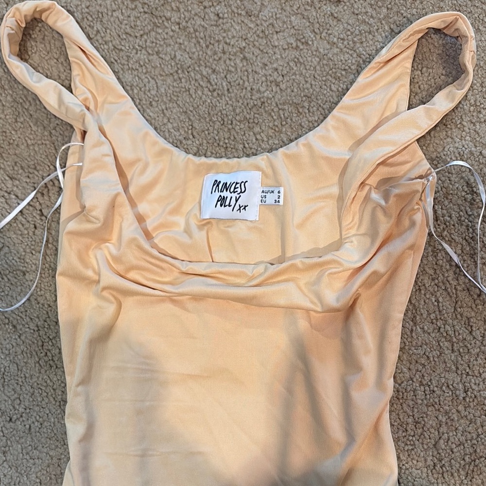 Princess Polly Peach Satin Top